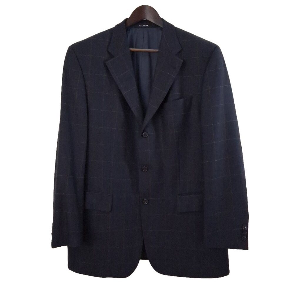 BAUMLER 100% Wool Sport Jacket Windowpane Blazer - Like New